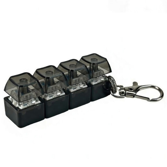 Llavero antiestrés con teclado mecánico de 4 teclas